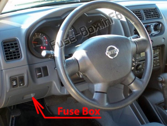 Расположение блоков предохранителей и реле Предохранители и реле Nissan Xterra (WD22; 1999-2004) - схема 1