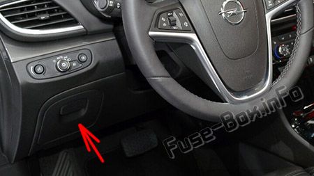 Расположение блоков предохранителей и реле Предохранители и реле Opel Mokka (2013-2017) - схема 3