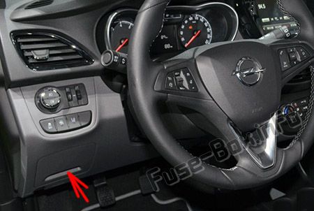 Расположение блоков предохранителей и реле Предохранители и реле Opel / Vauxhall Karl (2015-2019…) - схема 2