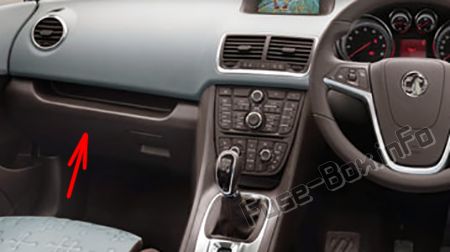 Расположение блоков предохранителей и реле Предохранители и реле Opel / Vauxhall Meriva B (2011-2017) - схема 8