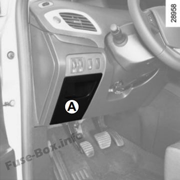 Расположение блоков предохранителей и реле Предохранители и реле Renault Scenic III - схема 3