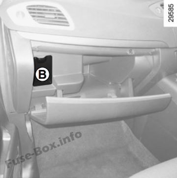 Расположение блоков предохранителей и реле Предохранители и реле Renault Scenic III - схема 4