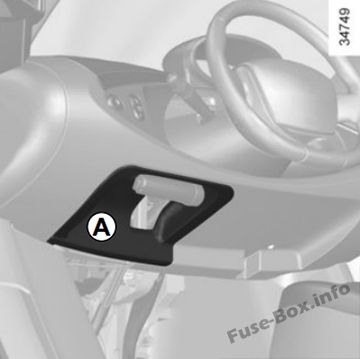 Расположение блоков предохранителей и реле Предохранители и реле Renault Twizy (2012-2018 ..) - схема 1