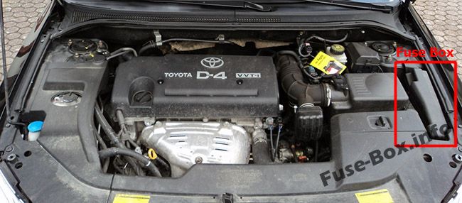 Расположение блоков предохранителей и реле Предохранители и реле Toyota Avensis (T25 / T250; 2003-2009) - схема 4
