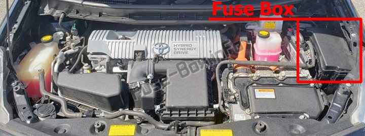 Расположение блоков предохранителей и реле Предохранители и реле Toyota Prius V / Prius + / Prius α (ZVW40 / ZVW41; 2012-2018) - схема 6