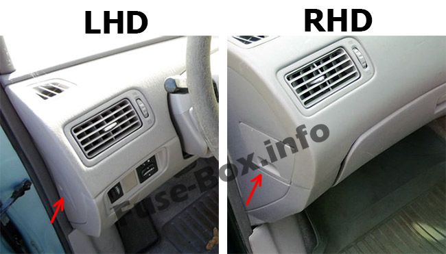 Расположение блоков предохранителей и реле Предохранители и реле Toyota Prius (XW11; 2000-2003) - схема 3