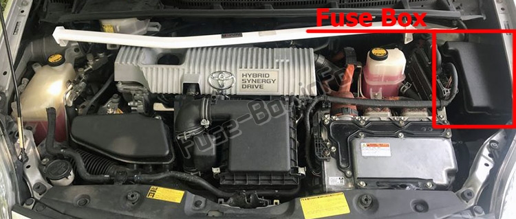 Расположение блоков предохранителей и реле Предохранители и реле Toyota Prius (XW30; 2010-2015) - схема 6