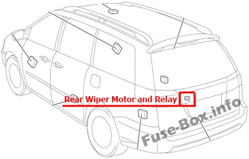 Расположение блоков предохранителей и реле Предохранители и реле Toyota Sienna (XL20; 2004-2010) - схема 1