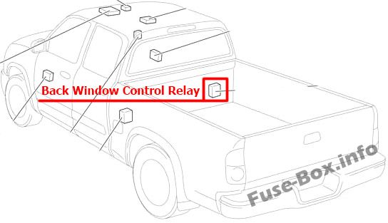 Расположение блоков предохранителей и реле Предохранители и реле Toyota Tundra (2004-2006) (Double Cab) - схема 1