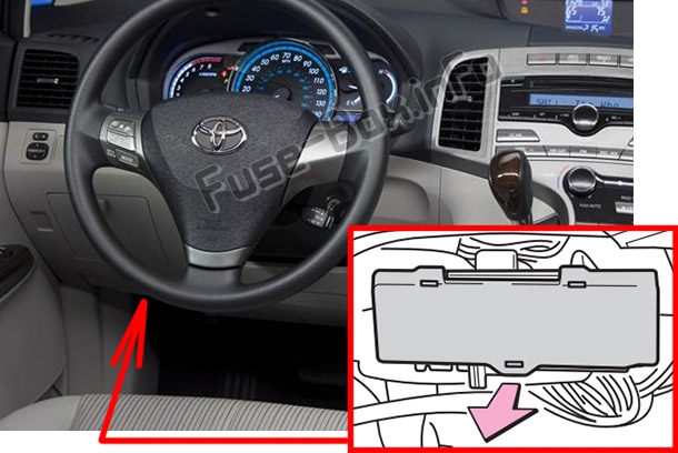Расположение блоков предохранителей и реле Предохранители и реле Toyota Venza (2009-2017) - схема 2