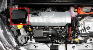 Расположение блоков предохранителей и реле Предохранители и реле Toyota Yaris Hybrid / Echo Hybrid (XP130; 2012-2017) - схема 3