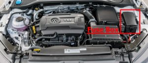 Расположение блоков предохранителей и реле Предохранители и реле Volkswagen Arteon (2017-2019) - схема 4