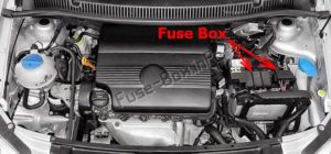 Расположение блоков предохранителей и реле Предохранители и реле Volkswagen Fox (5Z; 2004-2009) - схема 4