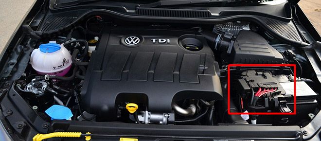 Расположение блоков предохранителей и реле Предохранители и реле Volkswagen Polo (6R / mk5; 2009-2017) - схема 2