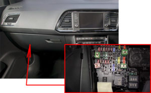 Расположение блоков предохранителей и реле SEAT Ateca 2016-2019 - схема 1