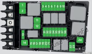 Расположение блоков предохранителей и реле SEAT Ateca 2016-2019 - схема 5