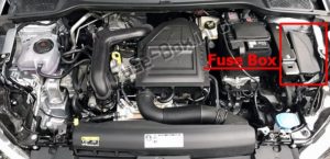 Расположение блоков предохранителей и реле SEAT Ibiza Mk5  KJ; 2017-2019 - схема 3