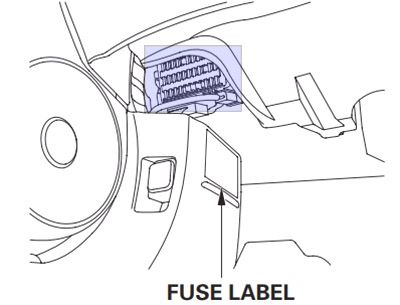 Расположение блоков предохранителей и реле Схема предохранителей и реле Honda Civic 2006-2011 - схема 3
