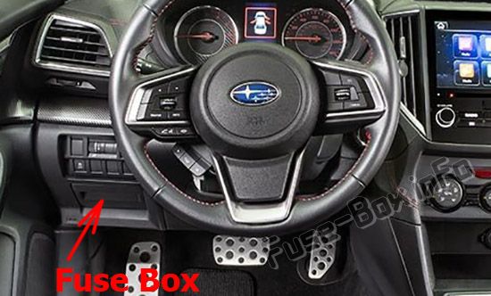 Расположение блоков предохранителей и реле Subaru Impreza 2017-2019 - схема 1 Расположение блоков предохранителей и реле Subaru Impreza 2017-2019 - схема 1