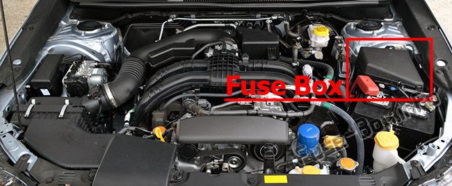Расположение блоков предохранителей и реле Subaru Impreza 2017-2019 - схема 3 Расположение блоков предохранителей и реле Subaru Impreza 2017-2019 - схема 3