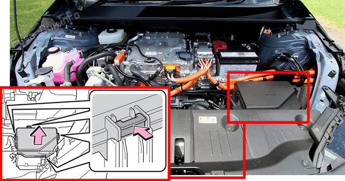 Расположение предохранителей in the motor compartment: Subaru Solterra (2023-2025)