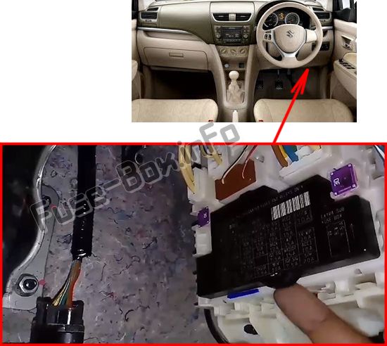 Расположение блока предохранителей