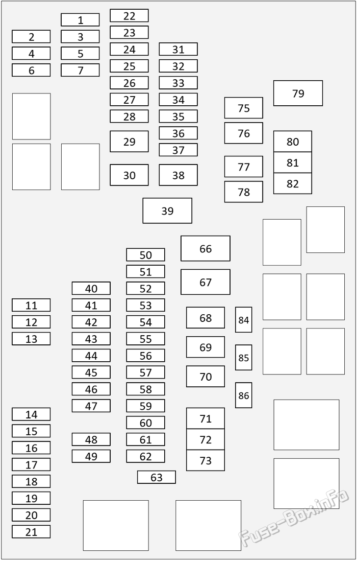 Подкапотный блок предохранителей diagram: Toyota 4Runner (N280; 2020-2024)