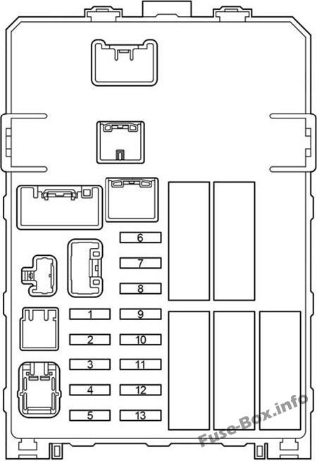 Схема блока предохранителей