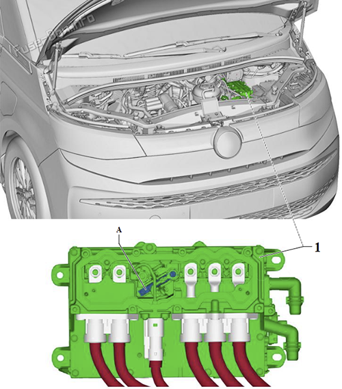 Предохранитель системы высокого напряжения 3: Volkswagen Multivan (T7; 2022-2024)