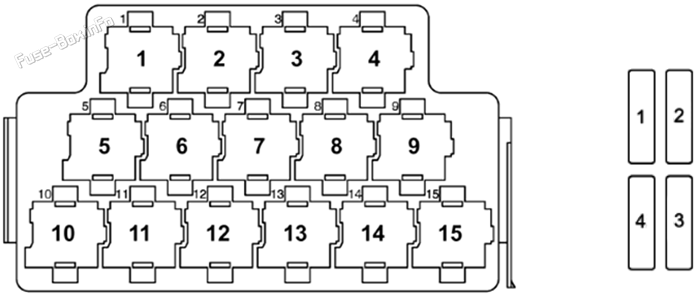 Панель реле: Volkswagen Polo (2002, 2003, 2004, 2005, 2006, 2007, 2008, 2009)