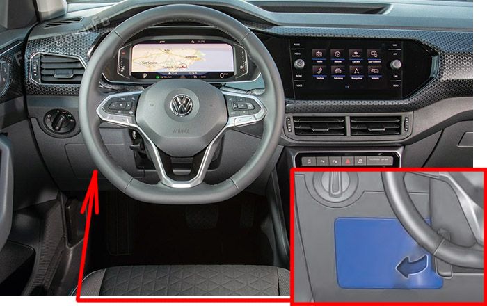 Расположение предохранителей в салоне: Volkswagen T-Cross (2019-2022)