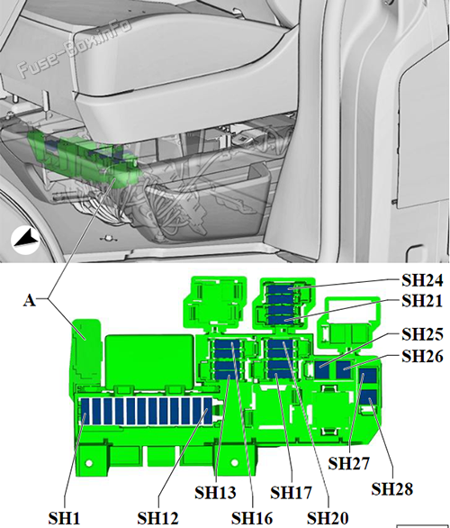 Держатель предохранителей H: Volkswagen Transporter / Multivan (T6.1; 2019-2021)