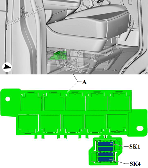 Держатель предохранителей K: Volkswagen Transporter / Multivan (T6.1; 2019-2021)