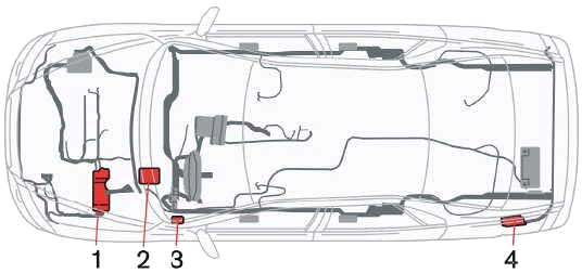 Расположение блоков предохранителей и реле Volvo S60 и S60 R 2001-2009 - схема 1