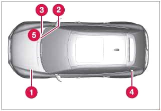 Расположение блоков предохранителей и реле Volvo XC60 2008-2017 - схема 1 Расположение блоков предохранителей и реле Volvo XC60 2008-2017 - схема 1